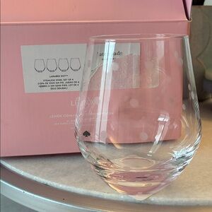 ♠️ KATE SPADE Lenox Larabee Dot Crystal Stemless Win SET of 3 THREE Replacement